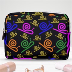 Pattern Repetition Snail Blue Make Up Pouch (medium)