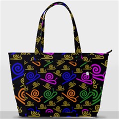 Pattern Repetition Snail Blue Back Pocket Shoulder Bag 