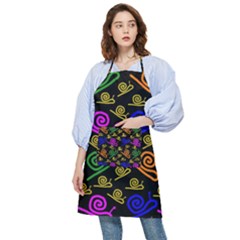 Pattern Repetition Snail Blue Pocket Apron