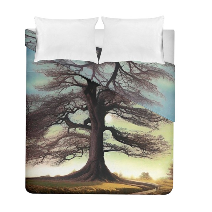 Nature Outdoors Cellphone Wallpaper Background Artistic Artwork Starlight Book Cover Wilderness Land Duvet Cover Double Side (Full/ Double Size)