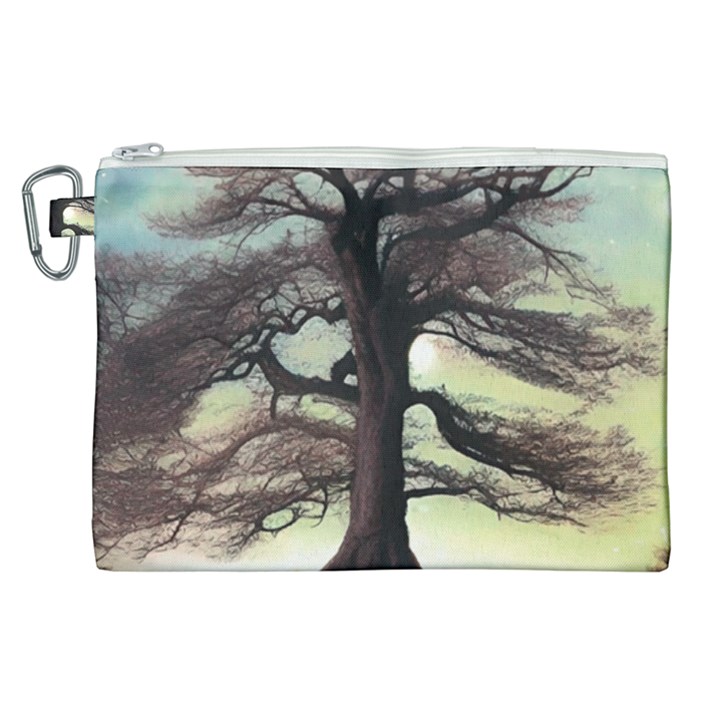 Nature Outdoors Cellphone Wallpaper Background Artistic Artwork Starlight Book Cover Wilderness Land Canvas Cosmetic Bag (XL)