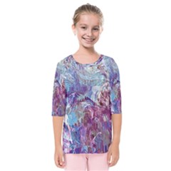 Blend Marbling Kids  Quarter Sleeve Raglan T-shirt