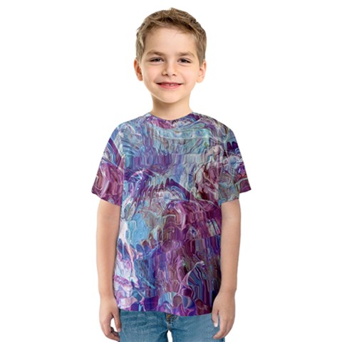 Blend Marbling Kids  Sport Mesh T-shirt by kaleidomarblingart