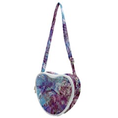 Blend Marbling Heart Shoulder Bag by kaleidomarblingart