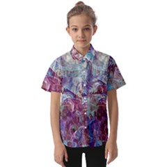 Blend Marbling Kids  Short Sleeve Shirt by kaleidomarblingart