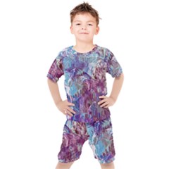 Blend Marbling Kids  T-shirt And Shorts Set by kaleidomarblingart