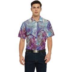 Blend Marbling Men s Short Sleeve Pocket Shirt  by kaleidomarblingart