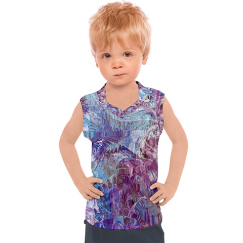 Blend Marbling Kids  Sport Tank Top by kaleidomarblingart