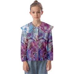 Blend Marbling Kids  Peter Pan Collar Blouse by kaleidomarblingart