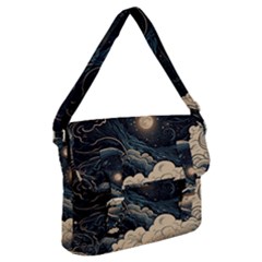 Starry Sky Moon Space Cosmic Galaxy Nature Art Clouds Art Nouveau Abstract Buckle Messenger Bag