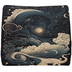 Starry Sky Moon Space Cosmic Galaxy Nature Art Clouds Art Nouveau Abstract Seat Cushion