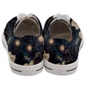 Starry Sky Moon Space Cosmic Galaxy Nature Art Clouds Art Nouveau Abstract Men s Low Top Canvas Sneakers View4