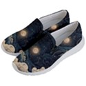 Starry Sky Moon Space Cosmic Galaxy Nature Art Clouds Art Nouveau Abstract Women s Lightweight Slip Ons View2