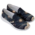 Starry Sky Moon Space Cosmic Galaxy Nature Art Clouds Art Nouveau Abstract Women s Lightweight Slip Ons View3