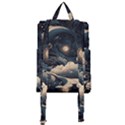 Starry Sky Moon Space Cosmic Galaxy Nature Art Clouds Art Nouveau Abstract Buckle Everyday Backpack View3