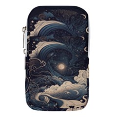 Starry Sky Moon Space Cosmic Galaxy Nature Art Clouds Art Nouveau Abstract Waist Pouch (large) by Posterlux