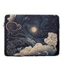 Starry Sky Moon Space Cosmic Galaxy Nature Art Clouds Art Nouveau Abstract 16  Vertical Laptop Sleeve Case With Pocket View1