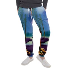 Artwork Outdoors Night Trees Setting Scene Forest Woods Light Moonlight Nature Men s Jogger Sweatpants by Posterlux