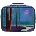 Artwork Outdoors Night Trees Setting Scene Forest Woods Light Moonlight Nature Full Print Lunch Bag View2