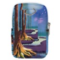 Artwork Outdoors Night Trees Setting Scene Forest Woods Light Moonlight Nature Belt Pouch Bag (Large) View2