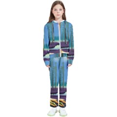 Artwork Outdoors Night Trees Setting Scene Forest Woods Light Moonlight Nature Kids  Tracksuit by Posterlux