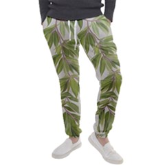 Watercolor Leaves Branch Nature Plant Growing Still Life Botanical Study Men s Jogger Sweatpants