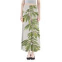 Watercolor Leaves Branch Nature Plant Growing Still Life Botanical Study Full Length Maxi Skirt View1