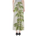 Watercolor Leaves Branch Nature Plant Growing Still Life Botanical Study Full Length Maxi Skirt View2