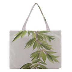 Watercolor Leaves Branch Nature Plant Growing Still Life Botanical Study Medium Tote Bag