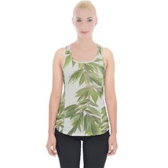 Watercolor Leaves Branch Nature Plant Growing Still Life Botanical Study Piece Up Tank Top by Posterlux