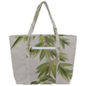 Watercolor Leaves Branch Nature Plant Growing Still Life Botanical Study Zip Up Canvas Bag View3