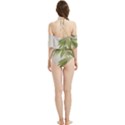 Watercolor Leaves Branch Nature Plant Growing Still Life Botanical Study Halter Flowy Bikini Set  View2