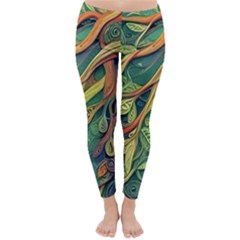 Outdoors Night Setting Scene Forest Woods Light Moonlight Nature Wilderness Leaves Branches Abstract Classic Winter Leggings