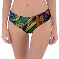 Outdoors Night Setting Scene Forest Woods Light Moonlight Nature Wilderness Leaves Branches Abstract Reversible Classic Bikini Bottoms