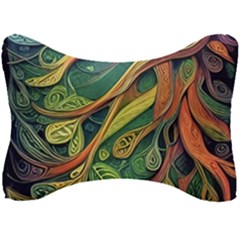 Outdoors Night Setting Scene Forest Woods Light Moonlight Nature Wilderness Leaves Branches Abstract Seat Head Rest Cushion by Posterlux