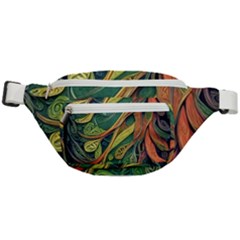 Outdoors Night Setting Scene Forest Woods Light Moonlight Nature Wilderness Leaves Branches Abstract Fanny Pack by Posterlux