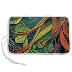 Outdoors Night Setting Scene Forest Woods Light Moonlight Nature Wilderness Leaves Branches Abstract Pen Storage Case (m) by Posterlux