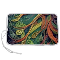 Outdoors Night Setting Scene Forest Woods Light Moonlight Nature Wilderness Leaves Branches Abstract Pen Storage Case (l) by Posterlux