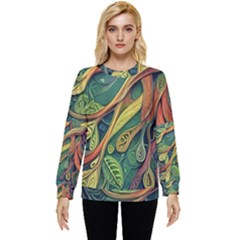 Outdoors Night Setting Scene Forest Woods Light Moonlight Nature Wilderness Leaves Branches Abstract Hidden Pocket Sweatshirt