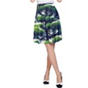 Pine Moon Tree Landscape Nature Scene Stars Setting Night Midnight Full Moon A-Line Skirt View1