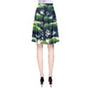 Pine Moon Tree Landscape Nature Scene Stars Setting Night Midnight Full Moon A-Line Skirt View2