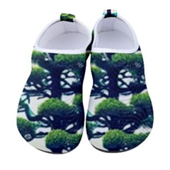 Pine Moon Tree Landscape Nature Scene Stars Setting Night Midnight Full Moon Kids  Sock-style Water Shoes