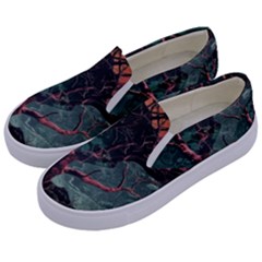 Night Sky Nature Tree Night Landscape Forest Galaxy Fantasy Dark Sky Planet Kids  Canvas Slip Ons