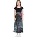 Night Sky Nature Tree Night Landscape Forest Galaxy Fantasy Dark Sky Planet Kids  Flared Maxi Skirt View1