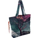 Night Sky Nature Tree Night Landscape Forest Galaxy Fantasy Dark Sky Planet Drawstring Tote Bag View2