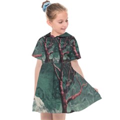 Night Sky Nature Tree Night Landscape Forest Galaxy Fantasy Dark Sky Planet Kids  Sailor Dress