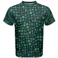 Squares Cubism Geometric Background Men s Cotton T-shirt