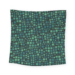 Squares Cubism Geometric Background Square Tapestry (small)