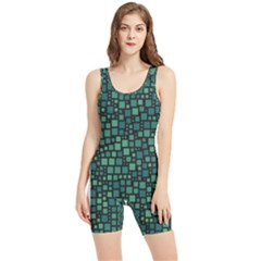 Squares Cubism Geometric Background Women s Wrestling Singlet