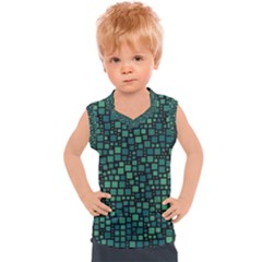 Squares Cubism Geometric Background Kids  Sport Tank Top